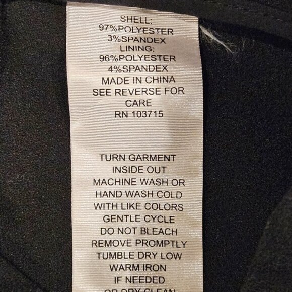 Nanette Lepore SZ 10 Black Capri Hi Lo Ruffled Hem Button Zip Closure No Pockets - Picture 4 of 11